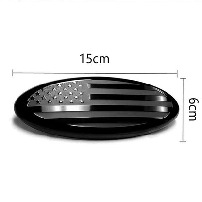 6" US Flag Oval Grille Emblem Badge for Ford F-150 F-350