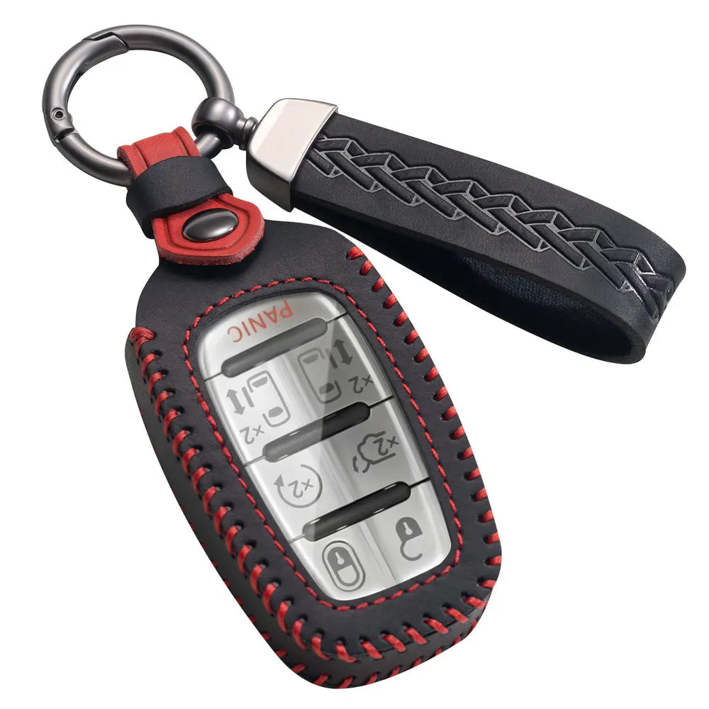 Funda de cuero premium para llavero de Chrysler Voyager/Pacifica