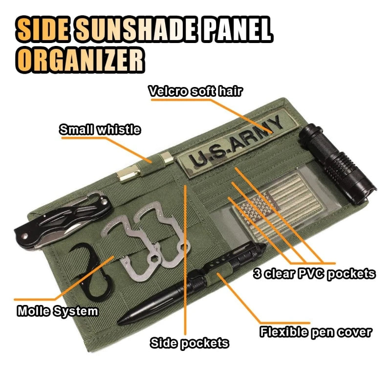 Tactical Molle Car Sun Visor Organizer Pouch – Universal Fit – Car Accessories | MotorWorld Marketplace