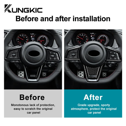Real Carbon Fiber Steering Wheel Trim for WRX 2022-2024 – Car Accessories | MotorWorld Marketplace