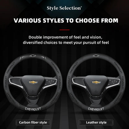 Housse de volant en daim et fibre de carbone pour Chevrolet Cruze Bolt