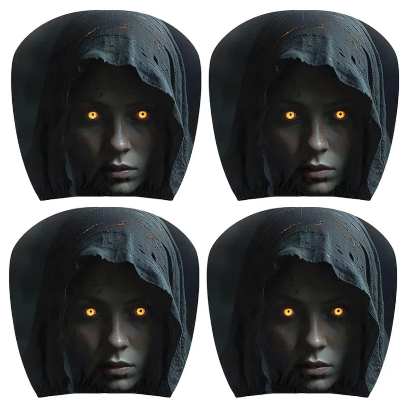 Halloween Reaper Headrest Covers – Horror Car Decor 4pcs – Car Accessories | MotorWorld Marketplace