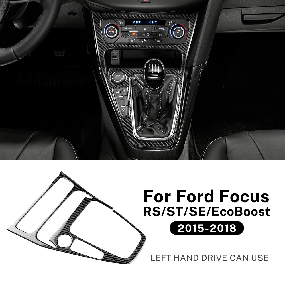 Real Carbon Fiber Gear Shift Panel Sticker For Focus 15-18 For LHD Black Carbon – Car Accessories | MotorWorld Marketplace