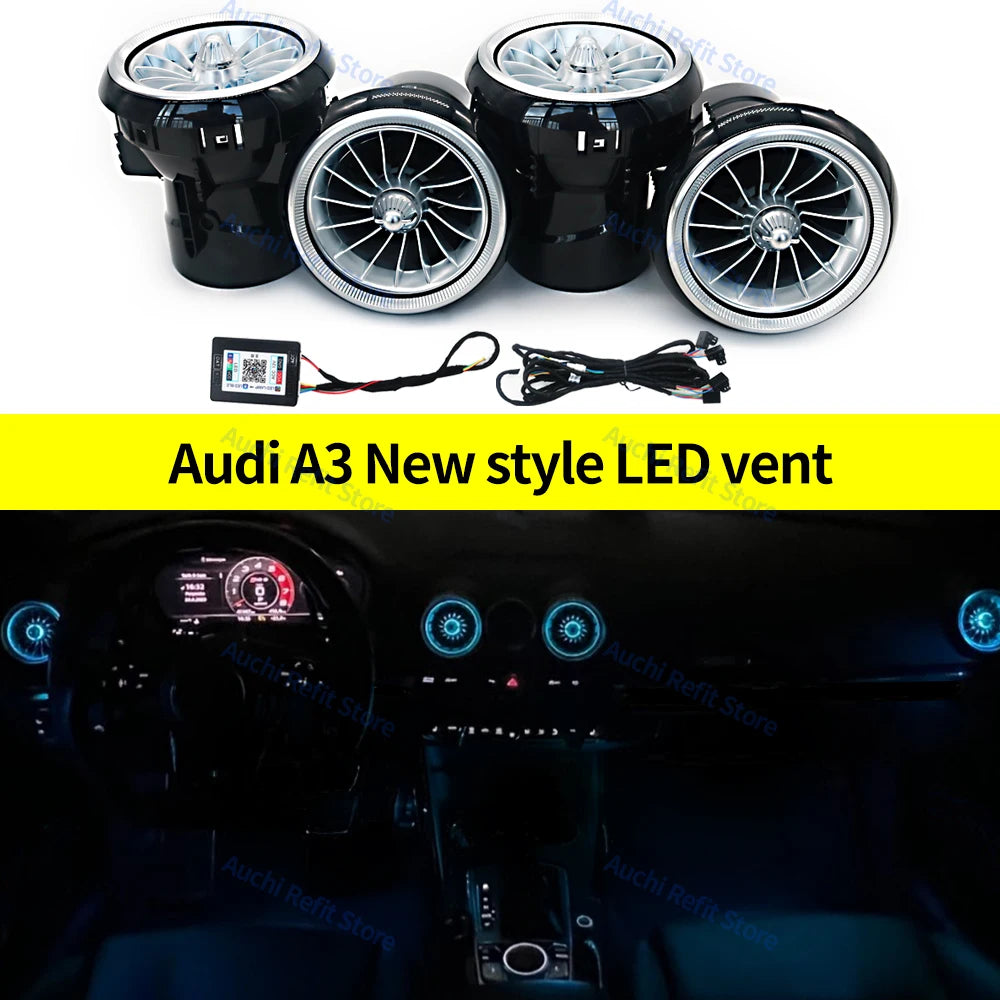 256 Color LED Air Vents for Audi A3 S3 RS3 8V/8Y/8P 04-20 A3 New Style Vent – Car Accessories | MotorWorld Marketplace