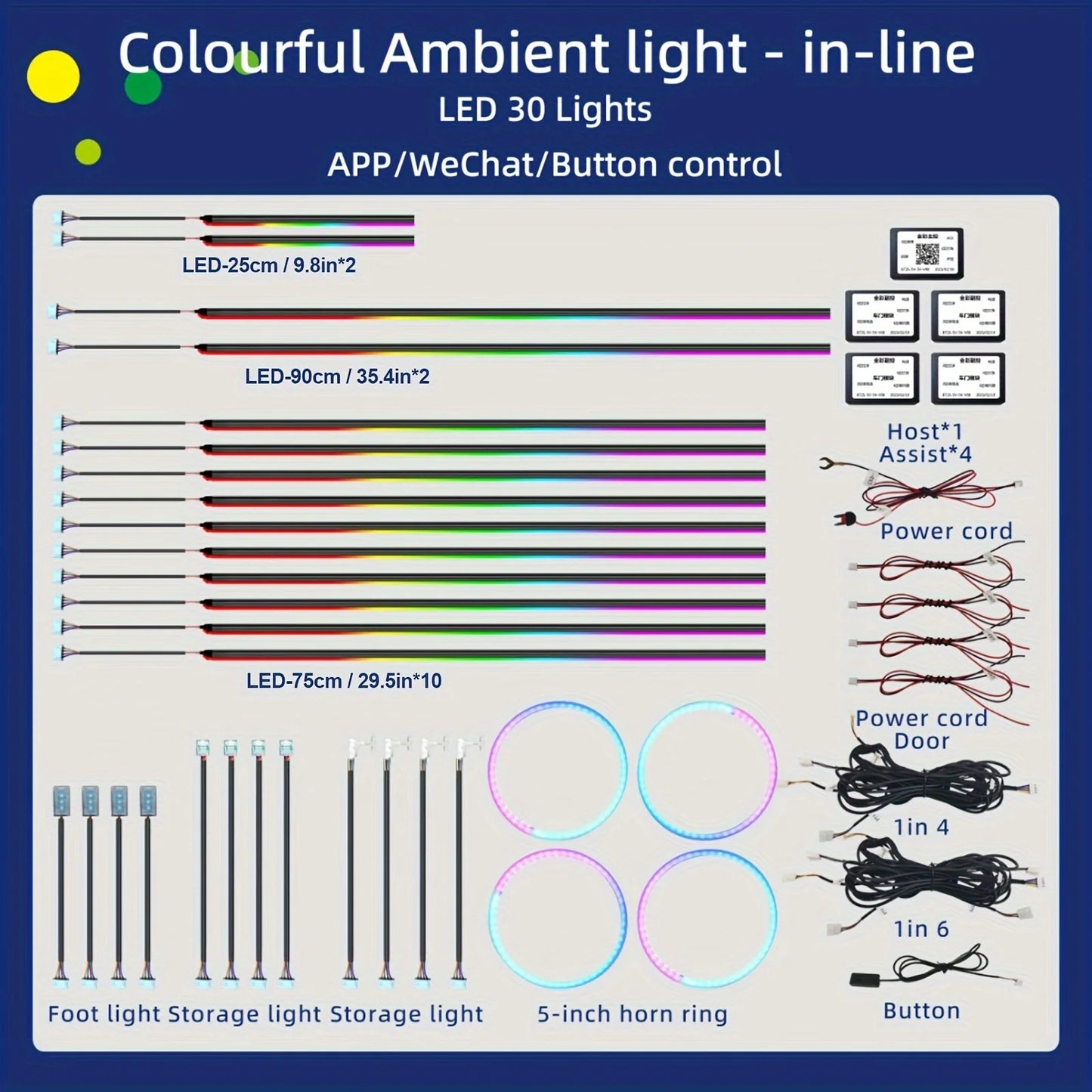 Symphony Ambient Car Light Strip, 128-Color Universal LED 30-128 – Car Accessories | MotorWorld Marketplace