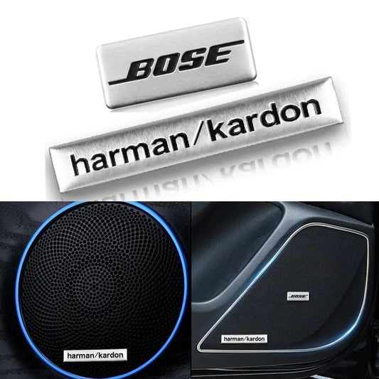 4pcs Aluminum Speaker Stickers – Car Accessories | MotorWorld Marketplace