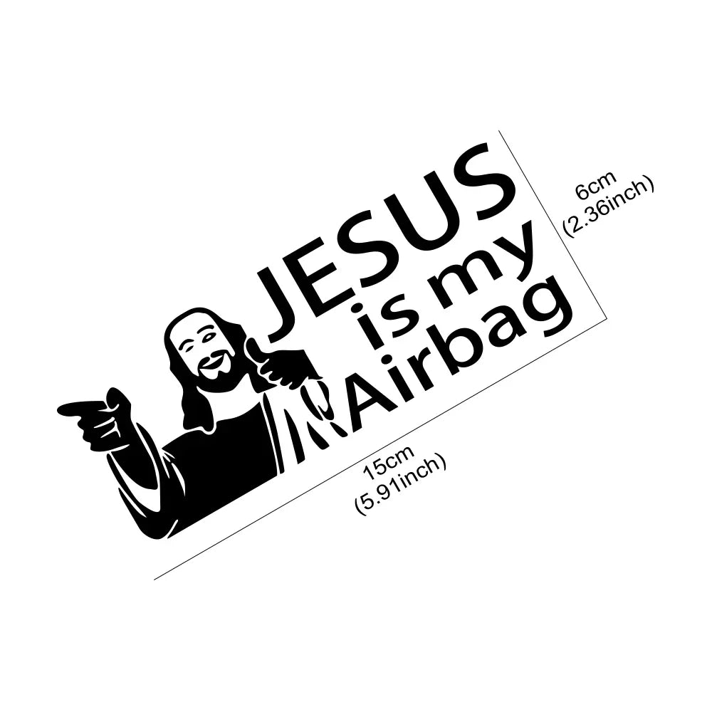 Jesus Is My Airbag Vinyl Decal – Safety Car & Truck Sticker – Car Accessories | MotorWorld Marketplace