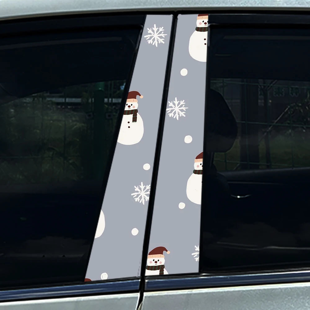 Christmas Tree B-Pillar Decal | Scratch Cover, Waterproof