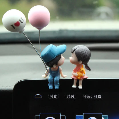 Figurines de couple de dessins animés mignons