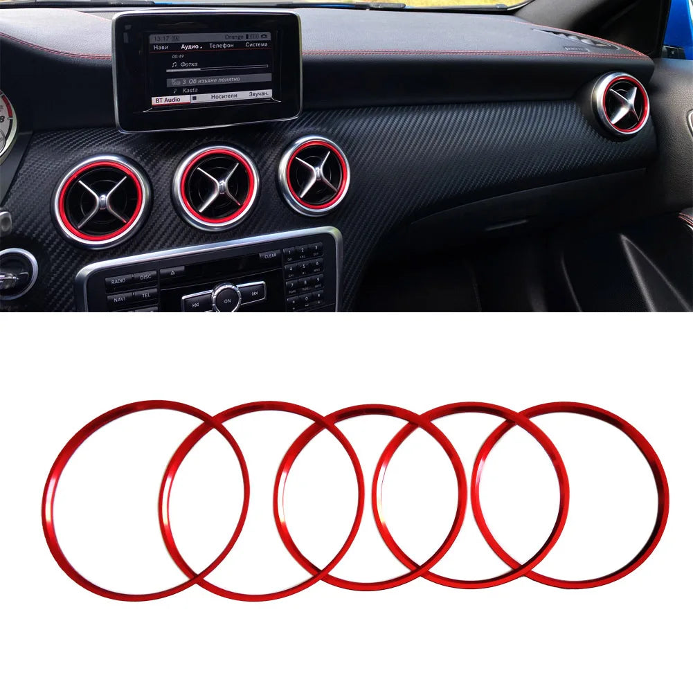 5Pcs AC Vent Trim Set for Mercedes A/B/GLA/CLA 2012-18 Red – Car Accessories | MotorWorld Marketplace