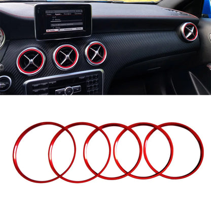 5Pcs AC Vent Trim Set for Mercedes A/B/GLA/CLA 2012-18 Red – Car Accessories | MotorWorld Marketplace