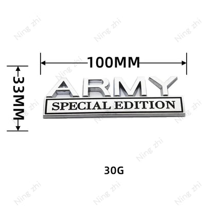 ARMY SPECIAL EDITION 3D Chrome Emblem Badge – Pro Styling – Car Accessories | MotorWorld Marketplace