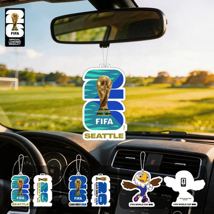 FIFA World Cup 2026 Official 3 Pack Car Air Freshener with Trophy Mascot & Host City Design, Long Lasting Scent for Car & Home FBAF17 – Car Accessories | MotorWorld Marketplace