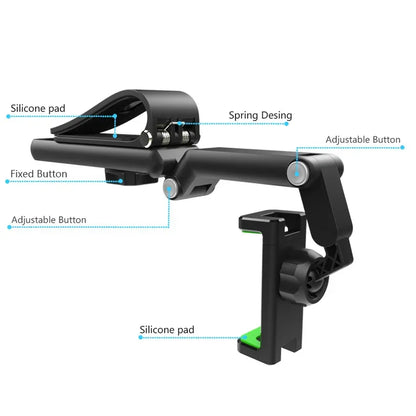 Support de téléphone universel 360° pour pare-soleil de voiture, pour iPhone/Android