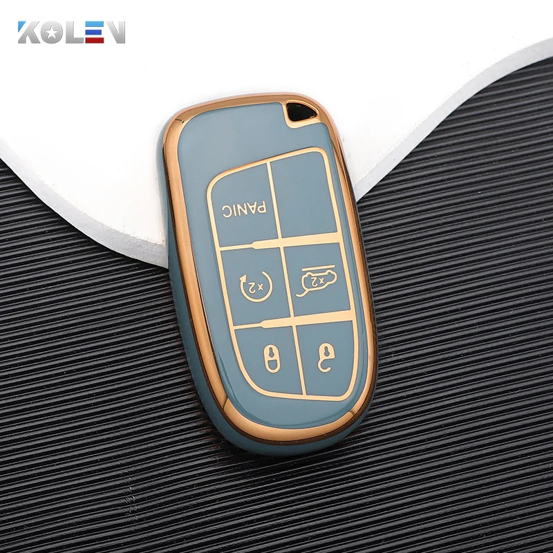 Premium TPU Key Fob Cover for Jeep, Dodge, Fiat, Ram, Durango