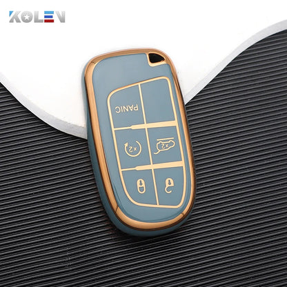 Premium TPU Key Fob Cover for Jeep, Dodge, Fiat, Ram, Durango