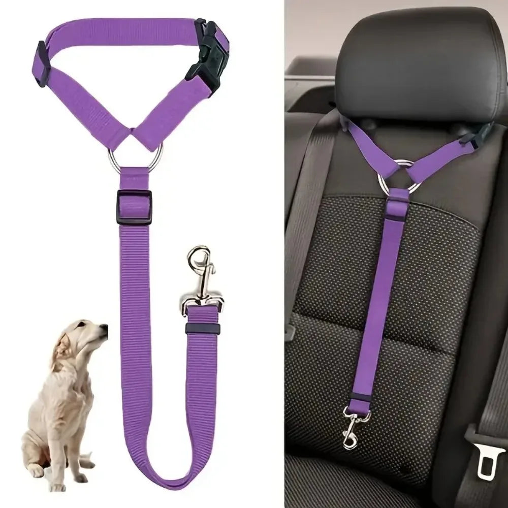 Adjustable Pet Car Seat Belt Headrest Restraint – Safe Travel – Car Accessories | MotorWorld Marketplace