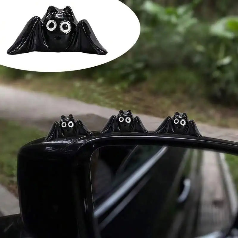 3pcs Bat Car Mirror & Dashboard Decor – Halloween Interior Set – Car Accessories | MotorWorld Marketplace