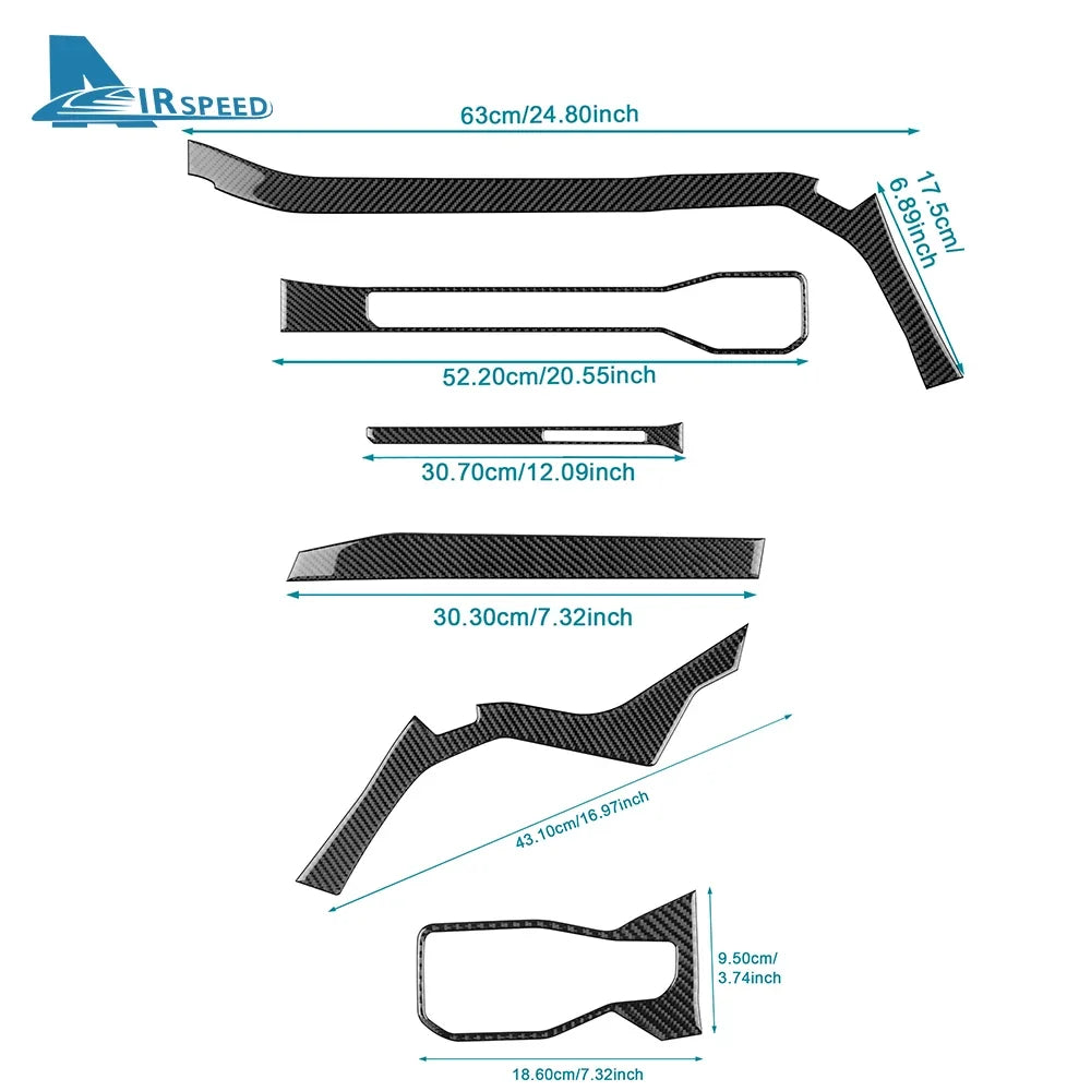 Real Carbon Fiber Console Trim for Mustang GT 2024-2026 – Car Accessories | MotorWorld Marketplace