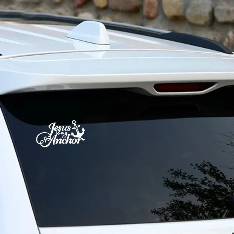 Christian Jesus Cross Car Sticker – Durable Vinyl Decal