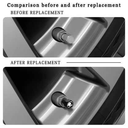 4PC Metal Valve Caps for Skoda