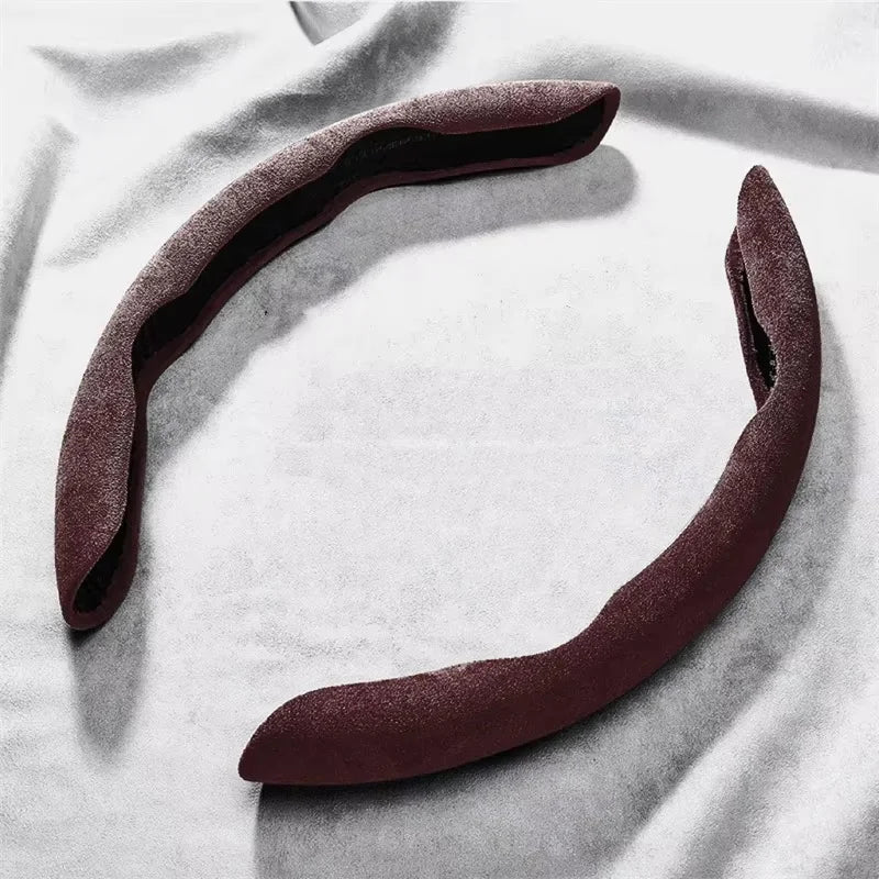 Brown Suede 38CM Universal Steering Wheel Cover Non-Slip Coffee – Car Accessories | MotorWorld Marketplace