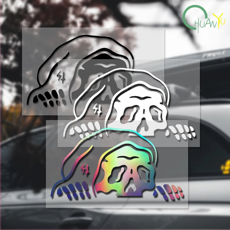 Peep Skeleton Car Sticker – Halloween Die-Cut Vinyl Decal – Car Accessories | MotorWorld Marketplace