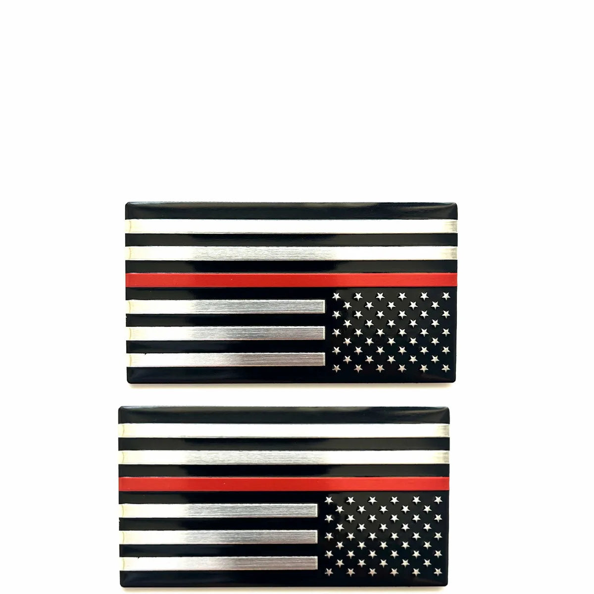 Aluminum Alloy US Flag Emblem Badge—Trunk/Side Car Decor black red 2pc – Car Accessories | MotorWorld Marketplace
