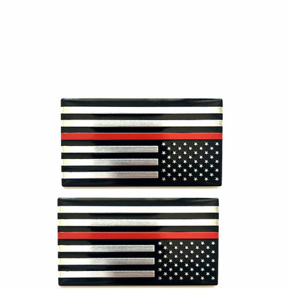 Aluminum Alloy US Flag Emblem Badge—Trunk/Side Car Decor black red 2pc – Car Accessories | MotorWorld Marketplace