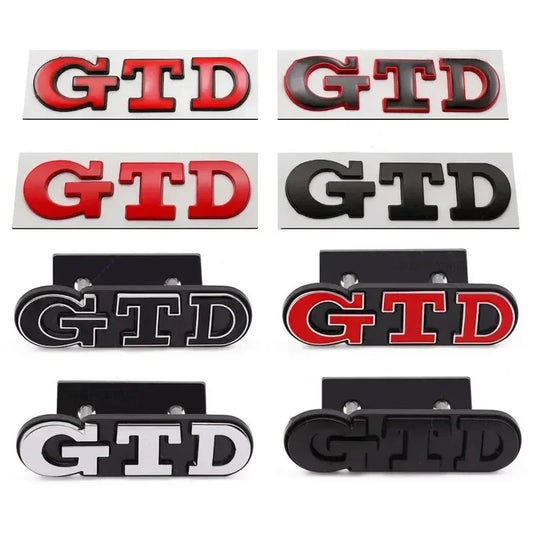 3D Metal GTD Emblem Badge for VW Polo Golf MK4-8 Grill/Trunk