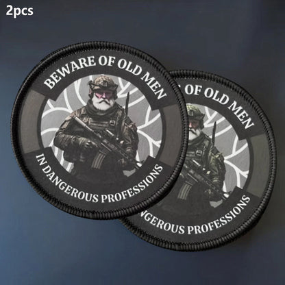 2PCS Beware of Old Men Tactical Patch Set for Cars, Bags GRAY – Car Accessories | MotorWorld Marketplace