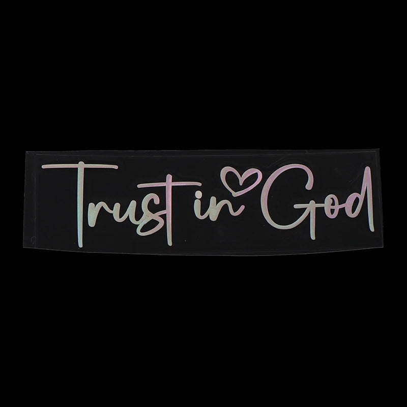 Trust In God Mirror Decal – Faith Vinyl for Car Professionals