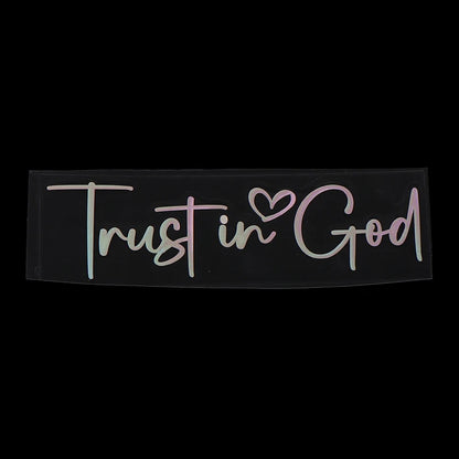 Trust In God Mirror Decal – Faith Vinyl for Car Professionals