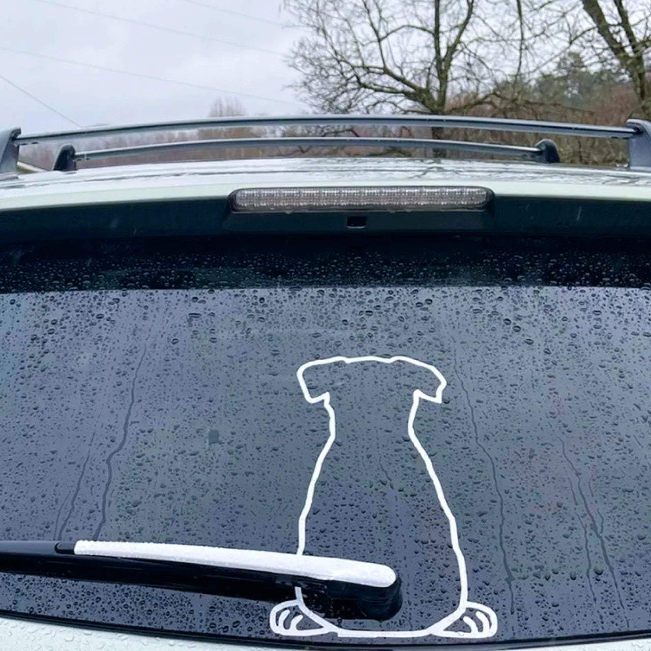 Cute Dog Wiggling Tail Rear Wiper Decal – Waterproof Vinyl – Car Accessories | MotorWorld Marketplace