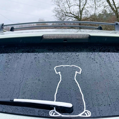 Cute Dog Wiggling Tail Rear Wiper Decal – Waterproof Vinyl – Car Accessories | MotorWorld Marketplace