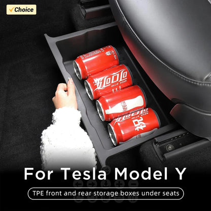 Tesla Model Y Juniper 2025 Under Seat Storage Organizer Box