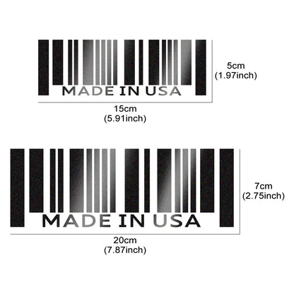 Universal USA Barcode Car Sticker – Premium Vinyl Decal
