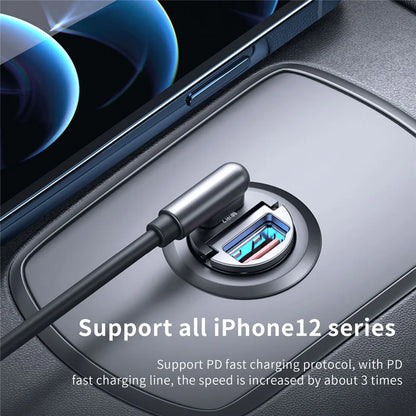 Mini chargeur de voiture QC3.0 PD 100 W/200 W - Charge rapide pour appareils USB-C
