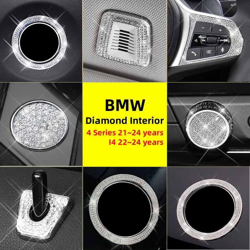 (NOT SOLD TO USA) BMW 4 Series 21-24 Diamond AC Vent & Knob Trim Decor – Car Accessories | MotorWorld Marketplace