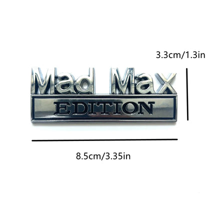 MAD MAX EDITION Metal Car Logo Emblem – Pro Grade Decal – Car Accessories | MotorWorld Marketplace