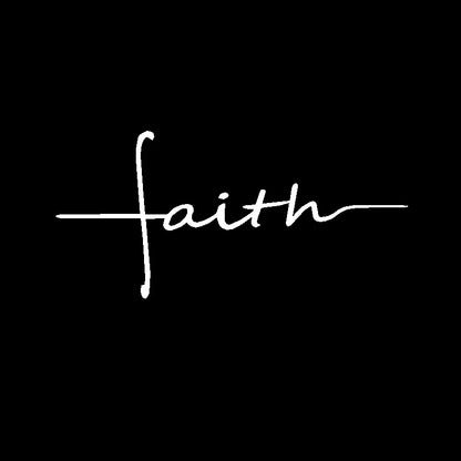 Faith Cross Vinyl Decal – Car Window & Laptop Christian Decor