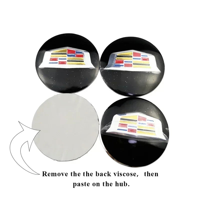 (NOT SOLD TO USA) 4pcs 56mm Cadillac Wheel Center Hub Badges – Pro Fit – Car Accessories | MotorWorld Marketplace