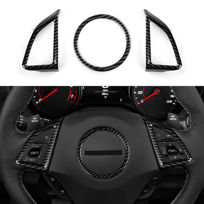 Autocollant de garniture intérieure en fibre de carbone ABS pour Camaro 2016-2024