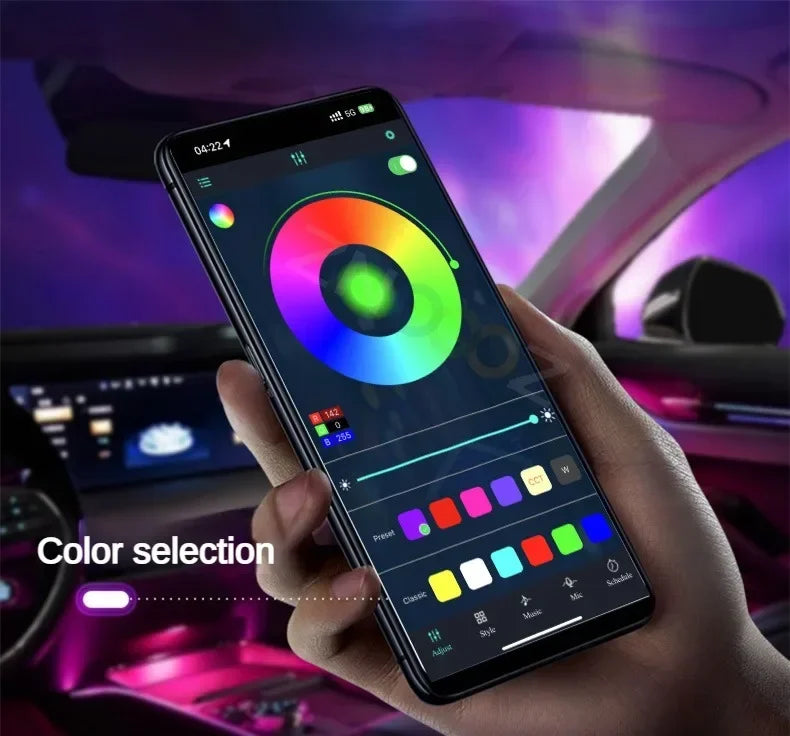 For Bentley Flying Spur 3Y/4N RGB 22in1 Ambient Light Kit