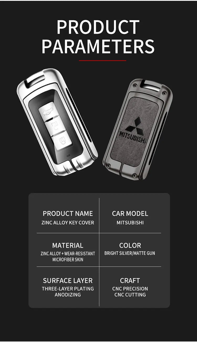 Premium Zinc Alloy Key Shell for Mitsubishi
