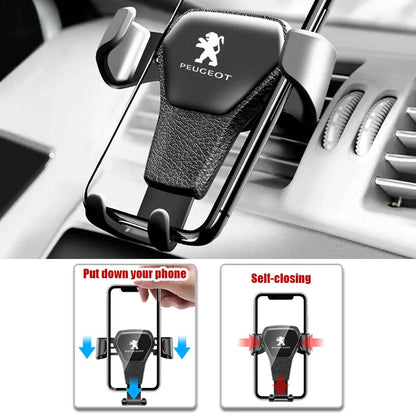 Gravity Phone Holder for Peugeot, Secure Air Vent Mount