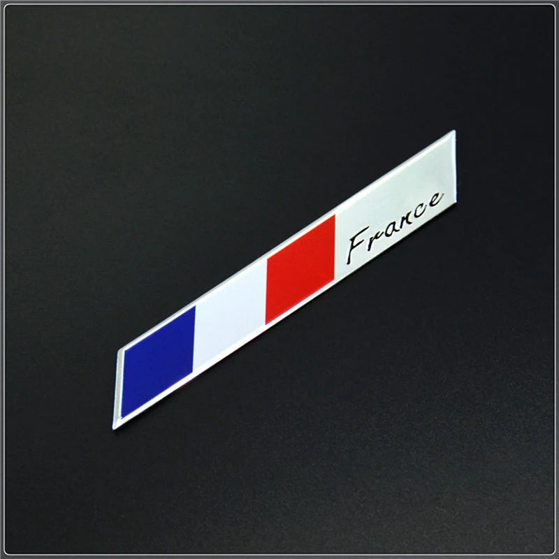 3D Aluminum France Flag Emblem Badge for Peugeot/Renault/Cítroen