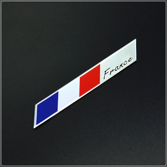 3D Aluminum France Flag Emblem Badge for Peugeot/Renault/Cítroen