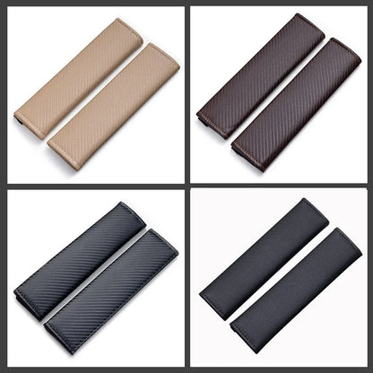 Housses de ceinture de sécurité en cuir PU et fibre de carbone