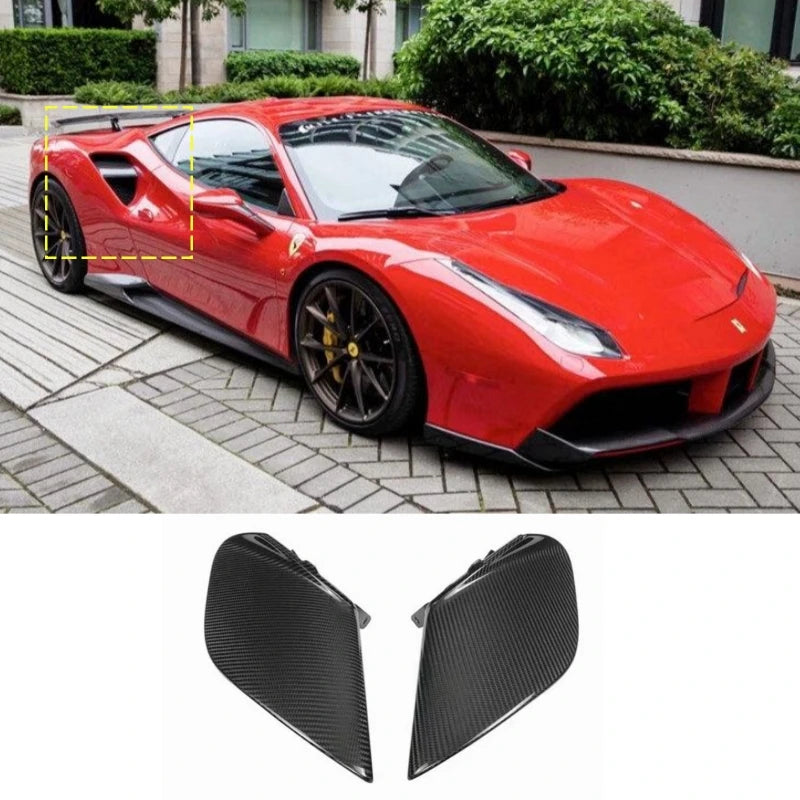 (NOT SOLD TO USA) Real Dry Carbon Fiber Side Splitters for Ferrari 488 GTB – Car Accessories | MotorWorld Marketplace